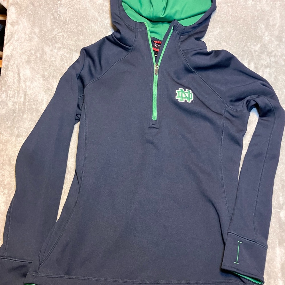 Colosseum Notre Dame‎ Fighting Irish 1/4 Zip Med Hoodie with Thumb holes